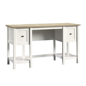 GDFStudio Rowan Wood Desk with Drawers and Open Storage Shelves - 1 of 4