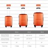 Luggage Sets, 3 Piece Luggage Expandable Suitcase Set, Hardshell 4-Wheel Spinner Luggage w/TSA Lock, ABS Clearance Suitcase Sets 20"/24"/28" - 2 of 4