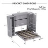 Full Size Murphy Wall Bed with Built-In Wardrobes, Space-Saving Foldable Wooden Platform Bedframe for Guest Room or Bedroom-The Pop Home - 4 of 4