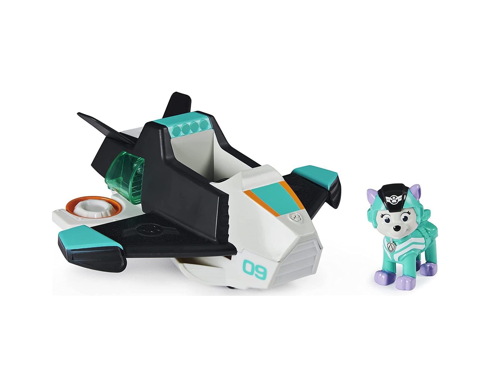 Paw Patrol Jet to The Rescue Everest Deluxe Transforming Vehicle with Lights & Sounds Toy Car with Collectible Pup Figure, Kids Ages 3 and Up