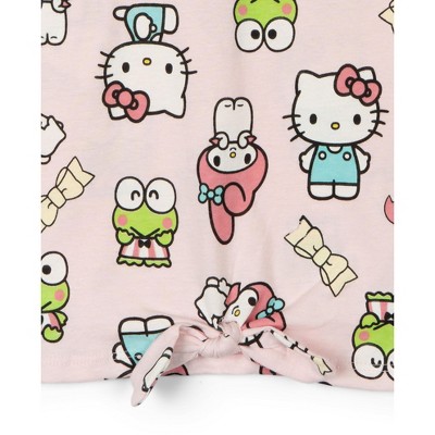 Hello Kitty Little Girls' 3-Pack Short Sleeve Graphic T-Shirts with Foil My Melody Pink Multi 7-8 — фото 6