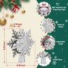 Aoibox Christmas Tree Topper Silver Star 6 Projection Modes LED Rotating Projector 3D Snowflake 1 Piece Holiday Decoration - 3 of 4