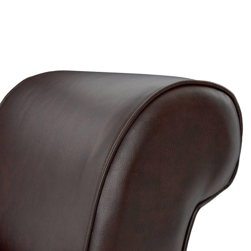 Copenhagen Bonded Leather Slipper Chair Chestnut Brown - Serta, 4 of 12