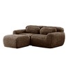 YOOCOZZ  L-shaped Boneless Sofa with Chaise, Soft Plush Fabric 32D Sponge, Throw Pillows - 2 of 4