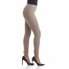 Rekucci Women's Pull-On Slim Ankle Pants with Faux Snaps – Stretch Comfort Waistband & Chic Office Style - Oatmeal, 16 - 2 of 4