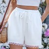 Women's Chic Scalloped Trim Drawstring Shorts - Cupshe - 2 of 4