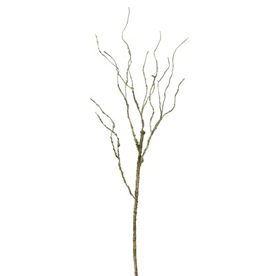 Vickerman 39" Artificial Flocked Moss Twig Branch, Set of 3