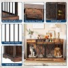 63'' Large Double Dog Crate Furniture with Removable Divider & 2 Storage Drawer, Heavy Duty Dog Kennel Furniture - 4 of 4
