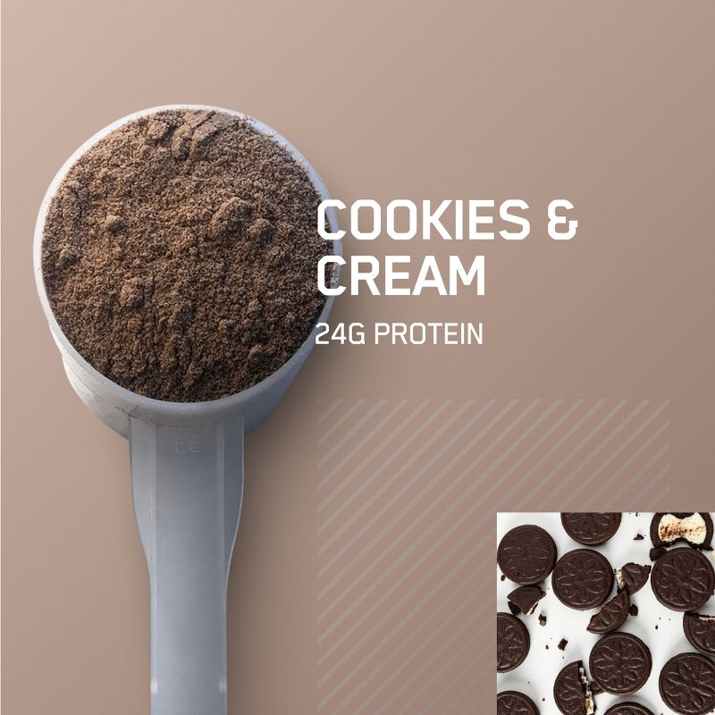 Optimum Nutrition, Gold Standard 100% Whey Protein Powder, Cookies & Cream, 4.6lb, 4 of 11