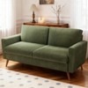 Dyonery 68 "Corduroy sofa, modern living room love seat sofa, small sofa for bedroom and office, comfortable sofa, spring pad, tool-free assembly - 2 of 4