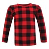 Hudson Baby Infant Boy Thermal Long Sleeve Tees 5pk, Buffalo Plaid Moose - 3 of 4