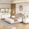 2/3/4/5/6/7 Drawer Dresser with Metal Legs, Wood Dressers Chest Organizer with Wide Storage, Modern Chest of Drawers for Bedroom, Living Room,Hallway - 3 of 4