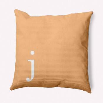16"x16" Modern Monogram 'j' Square Throw Pillow - e by design
