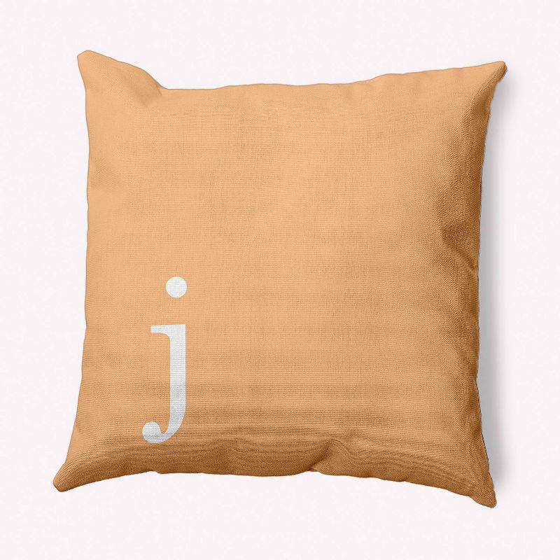 16"x16" Modern Monogram 'j' Square Throw Pillow - e by design, 1 of 4
