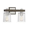 Savoy House Halifax 2 - Light Vanity in  Satin Nickel/Gray Wood - 2 of 3