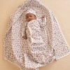 Makemake Organics GOTS Certified Organic Cotton Wrap-Front Knotted Gown for Babies - Poppy, 0-3 Months - 3 of 4