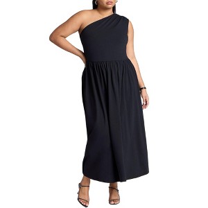 ELOQUII Elements Women's Plus Size Maxi One Shoulder Dress - 1 of 2