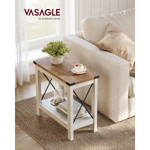 VASAGLE 2-Tier End Table, Side Table with Bottom Shelf, Nightstand for Small Spaces, for Living Room, Bedroom, Farmhouse Style - 1 of 4