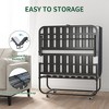 Twin Folding Bed with Memory Foam Mattress Portable Rollaway Bed Sturdy Metal Frame 75' x 38' - 4 of 4