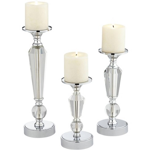 8.8 x 5.4 Glass Cloche Pillar Candle Holder Clear - Threshold™