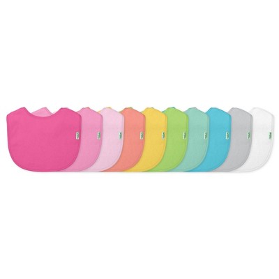 Image of green sprouts Stay-Dry Infant Bibs (10pk) - Pink Set