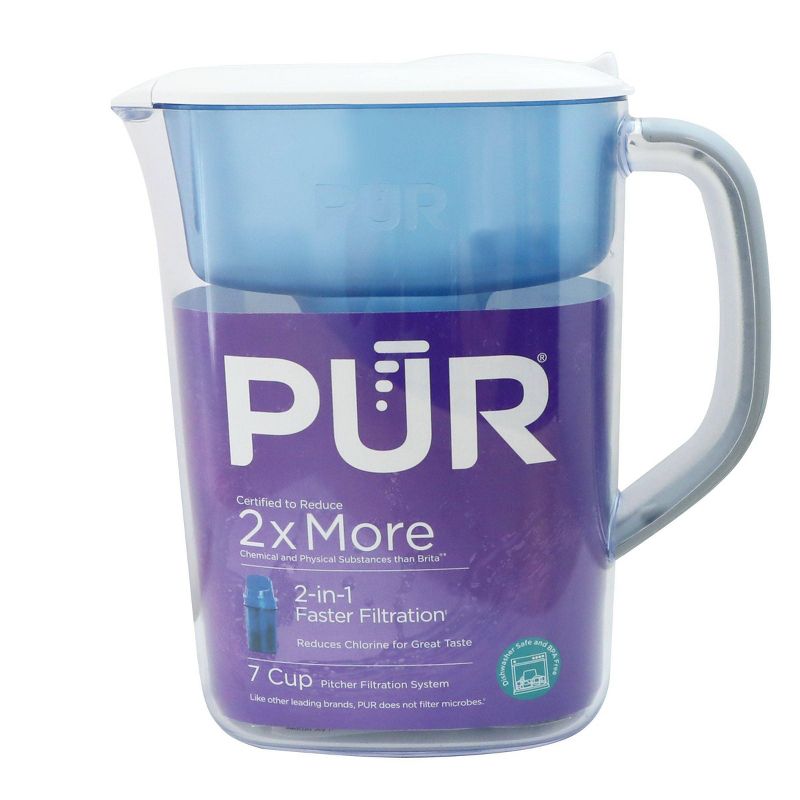 PUR 7 Cup Water Pitcher Filtration System White/Blue PPT700W, 6 of 12