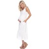 Maternity Scoop Neck Tiered Midi Dress - White Mark - 2 of 3