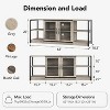 Jojoka Farmhouse TV Stand for 65/75 inch TV, Industrial TV Console Cabinet with Mesh Doors - 2 of 4