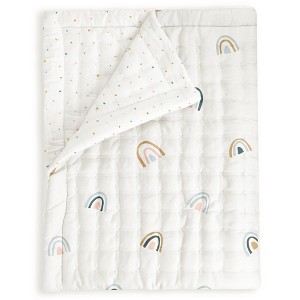 Organic Kids Quilt - Dotty & Rainbow - 1 of 4