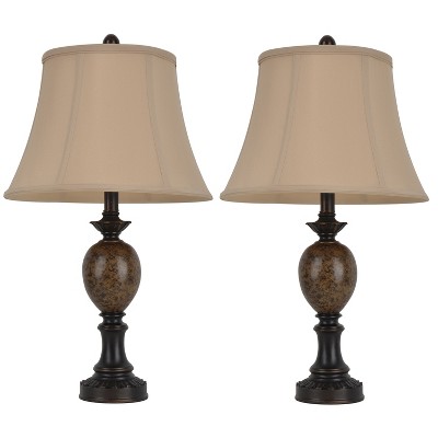 25" Mae Desk Lamp Set Bronze - Decor Therapy