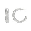 Silpada 'Takeover' Sterling Silver Hoop Earrings - 2 of 4