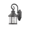 Chloe Lighting Galahad Transitional 1 Light Black Outdoor Wall Sconce 12" Height - 3 of 4
