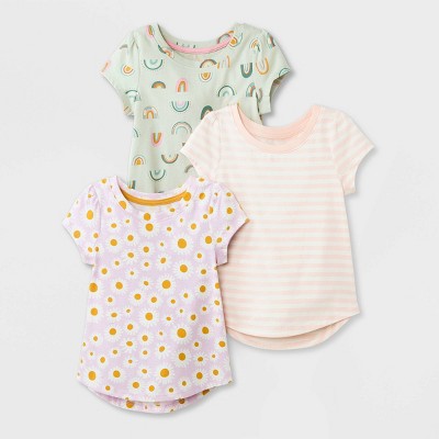 Toddler Girls' 3pk Short Sleeve T-Shirt - Cat & Jack™ Purple