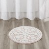 SEVOBAL Bathroom Rugs Bath Mat Rug Home Decor Carpet Shower Mat Home Decor Medallion Floral Pattern Shower Room Bathroom, Pink, 25"*25"*0.5" - 2 of 4