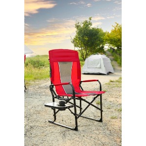 VYNXARIA Heavy Duty Camping Directors Chair ¨C Oversized & Portable with Side Table in Red! - 1 of 4