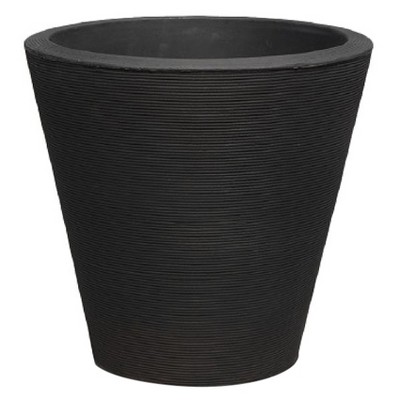 Crescent Garden Bleeker Planter, 13-Inch, Caviar Black