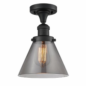 Cone - 1 Light Semi-Flush Mount In Industrial Style-11.5 Inches Tall and 7.75 Inches Wide - 1 of 1