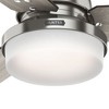 Hunter 52" Sentinel Lighted Ceiling Fan Brushed Nickel Finish with Light Grey Oak Blades - Modern Design for Any Space - 4 of 4
