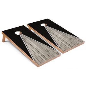 Skip's Garage Black Pyramid Cornhole Board Set, Includes 2 Boards, 8 Bags & Optional Accessories - 1 of 4