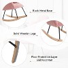 PAGED Modern Rocking Chair, Nursery Accent Chair with High Backrest, Teddy Fabric Reading Chair for Bedroom, Living Room Furniture - 4 of 4