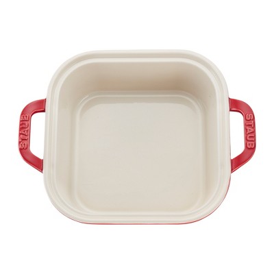 Cherry Red Ceramic 4-Piece Baking Dish Set