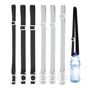 Unique Bargains Hiking Walking Outdoor Adjustable Shoulder Strap with Carrier Ring Water Bottle Lanyards 6 Pcs - 1 of 4
