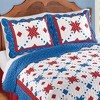Collections Etc Americana Star Scalloped Edge Pillow Sham - 2 of 3