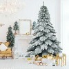 Tangkula Snow Flocked Artificial Christmas Tree Hinged Alaskan Pine Decoration Tree - 4 of 4