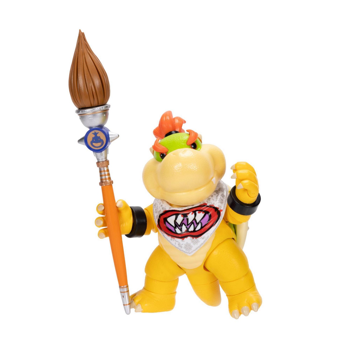 Детские фигурки Nintendo The Super Mario Galaxy Movie - 5” Figure Series – Bowser Jr. Figure with Paint Brush Accessory — фото 1