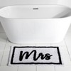 Shiraleah "Mrs." White Rectangle Bath Rug - 2 of 4