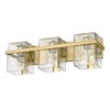 Bennington Collection 3-Bulb Glass Bath Fixture - Dimmable, Damp Rated, 22.25" Wide - 3 of 4