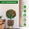 TROPOW Artificial Flower Ball Tree with Ground Spike, Fake Topiary Trees - 2 of 4