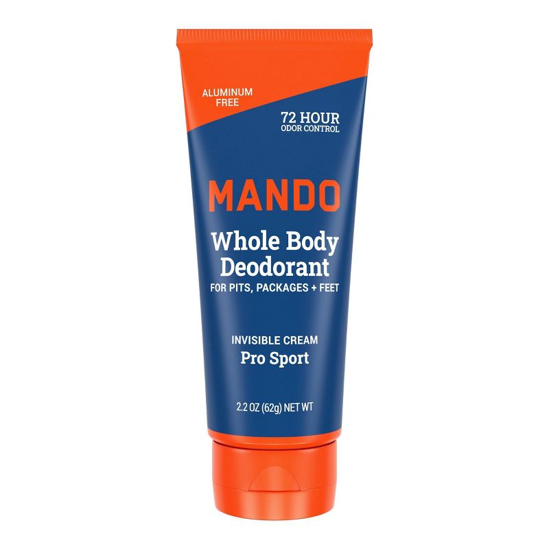 Mando Whole Body Deodorant - Men&#39;s Aluminum-Free Invisible Cream Deodorant - Pro Sport - 2.2oz, 1 of 12