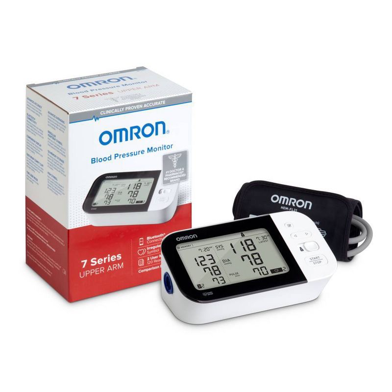 Omron 7 Series Upper Arm Blood Pressure Monitor with Cuff - Fits Standard and Large Arms, 5 of 7